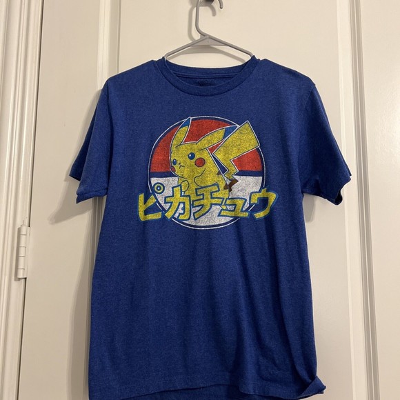Pokémon Pikachu Light Blue Unisex Crewneck Size Small - Picture 1 of 3